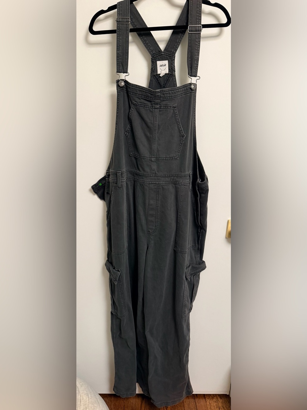Aerie Women's Charcoal Utility Overalls Plus size